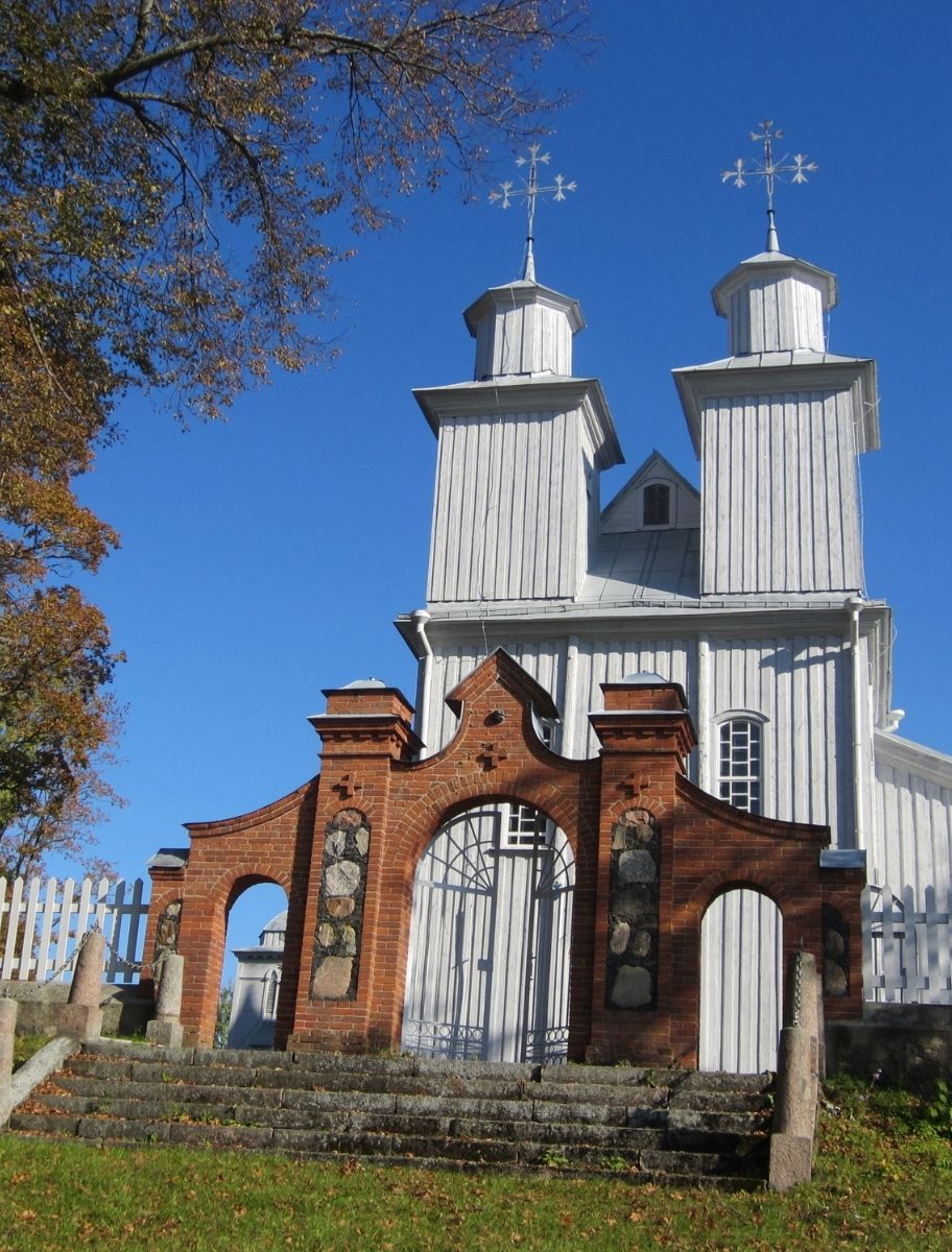 A wooden church exterior with Seagull shade Linseed Oil Paint.