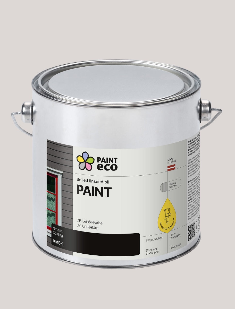 Metal can of Paint Eco Boiled linseed oil paint 2.5L size