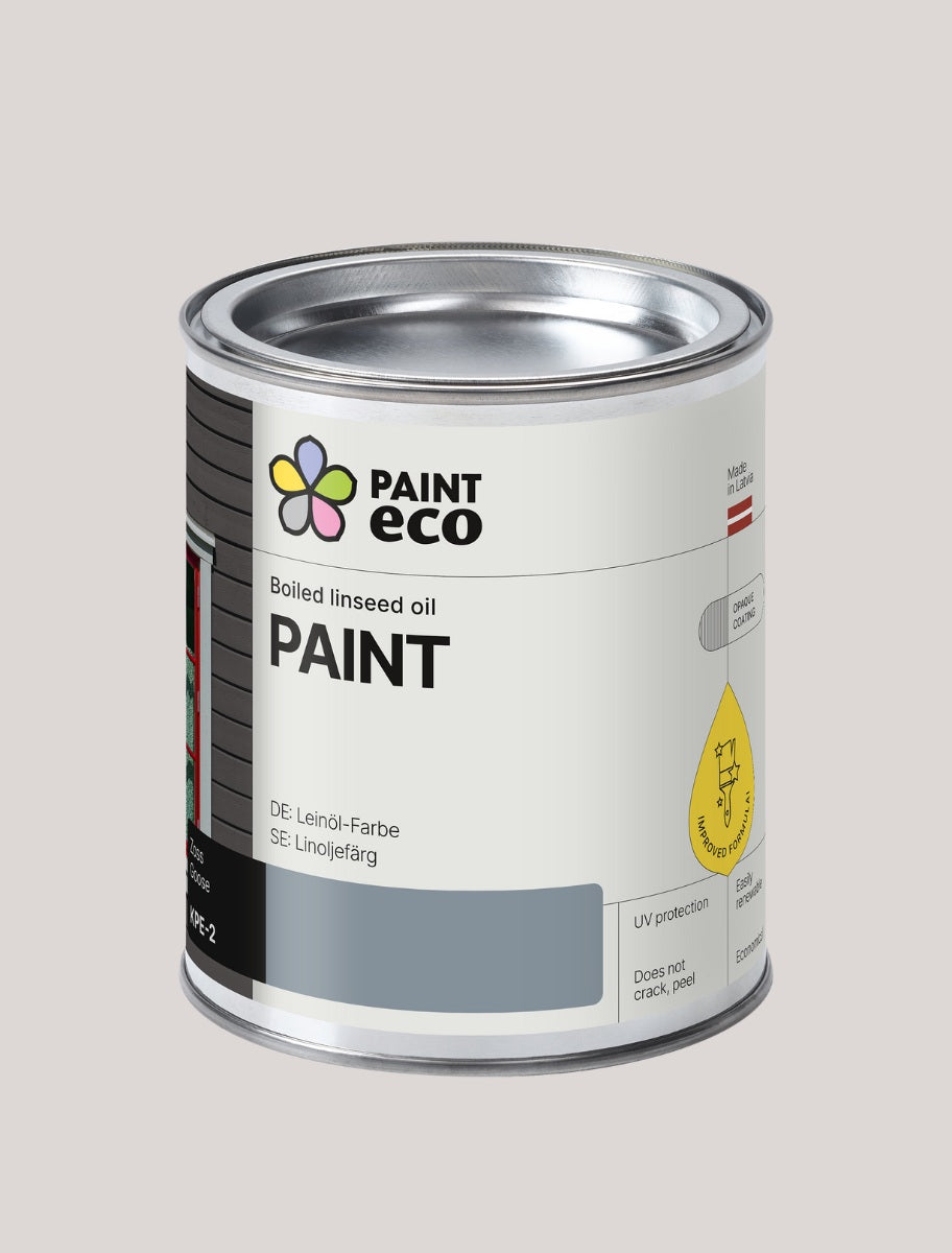 PaintEco Boiled linseed oil PAINT can in Goose shade 0.75L size