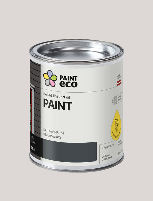 PaintEco Boiled linseed oil PAINT can in Graphite shade 0.75L size