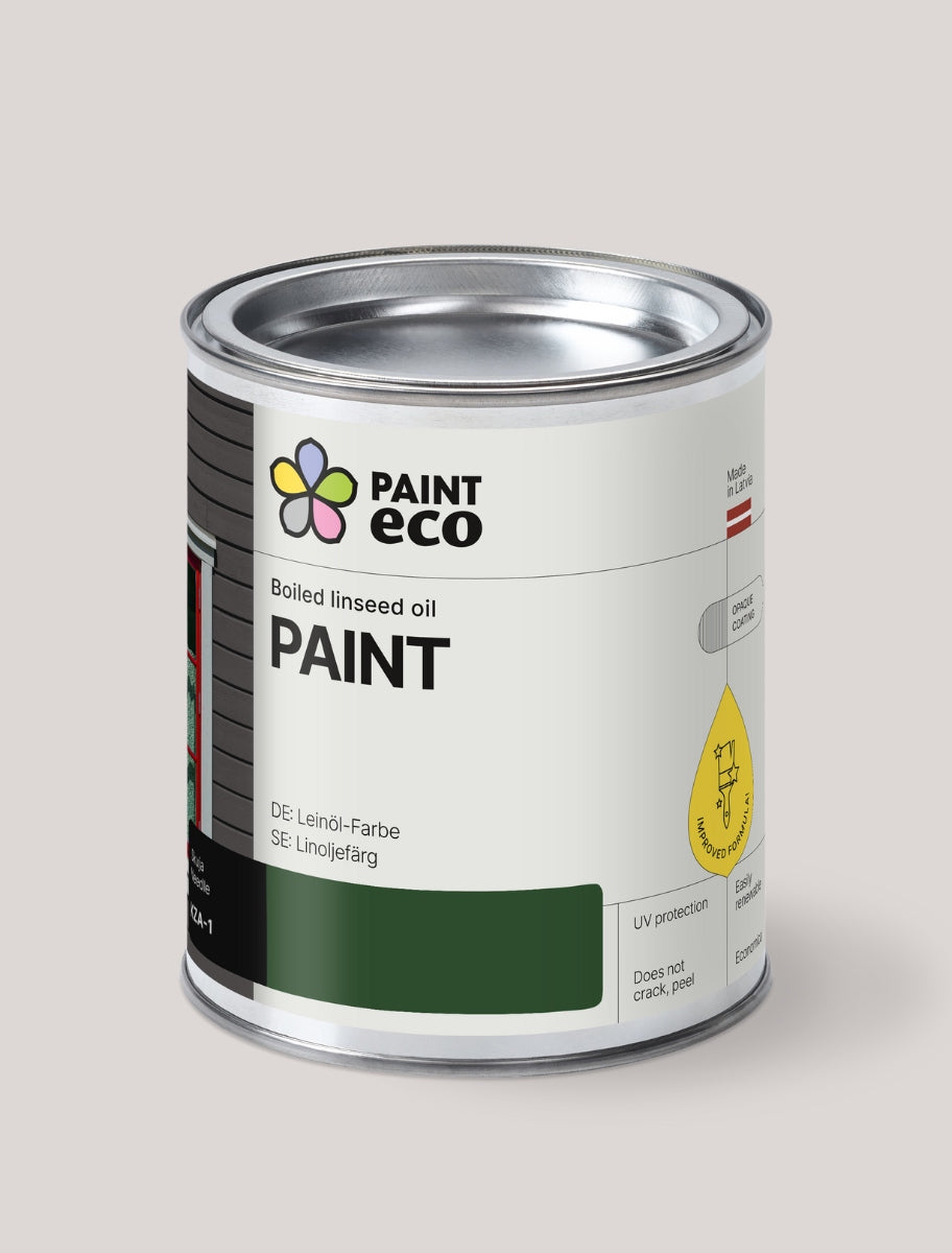 Paint Eco Natural Paint can in Needle shade.