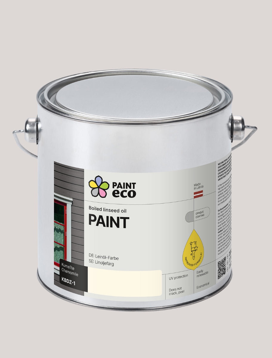 PaintEco Boiled linseed oil PAINT can in Chamomile shade 2.5L size