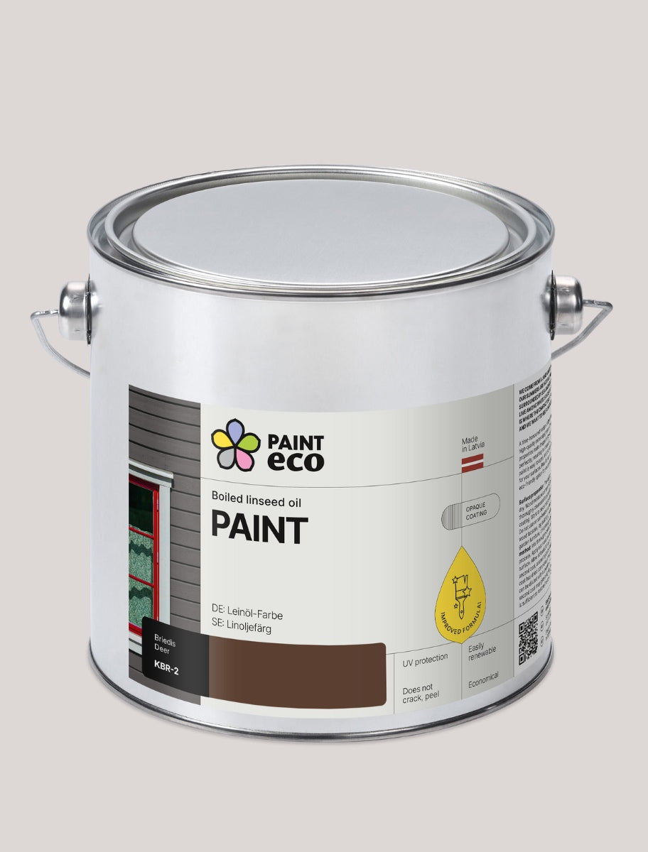 PaintEco Boiled linseed oil PAINT can in Deer shade 2.5L size