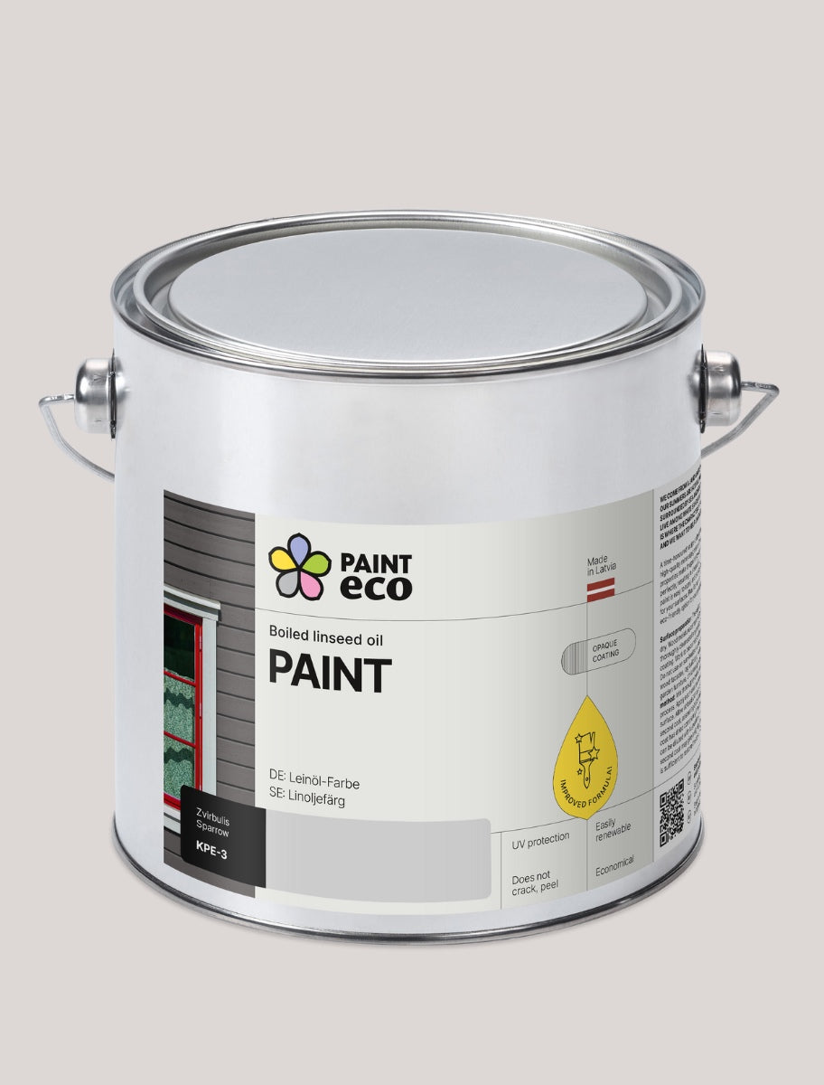 Paint Eco linseed oil-based paint can for interior and exterior work in 2.5L size.