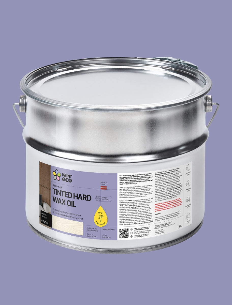 10L Large metal can of Paint Eco Tinted Hard Wax Oil in Frost shade