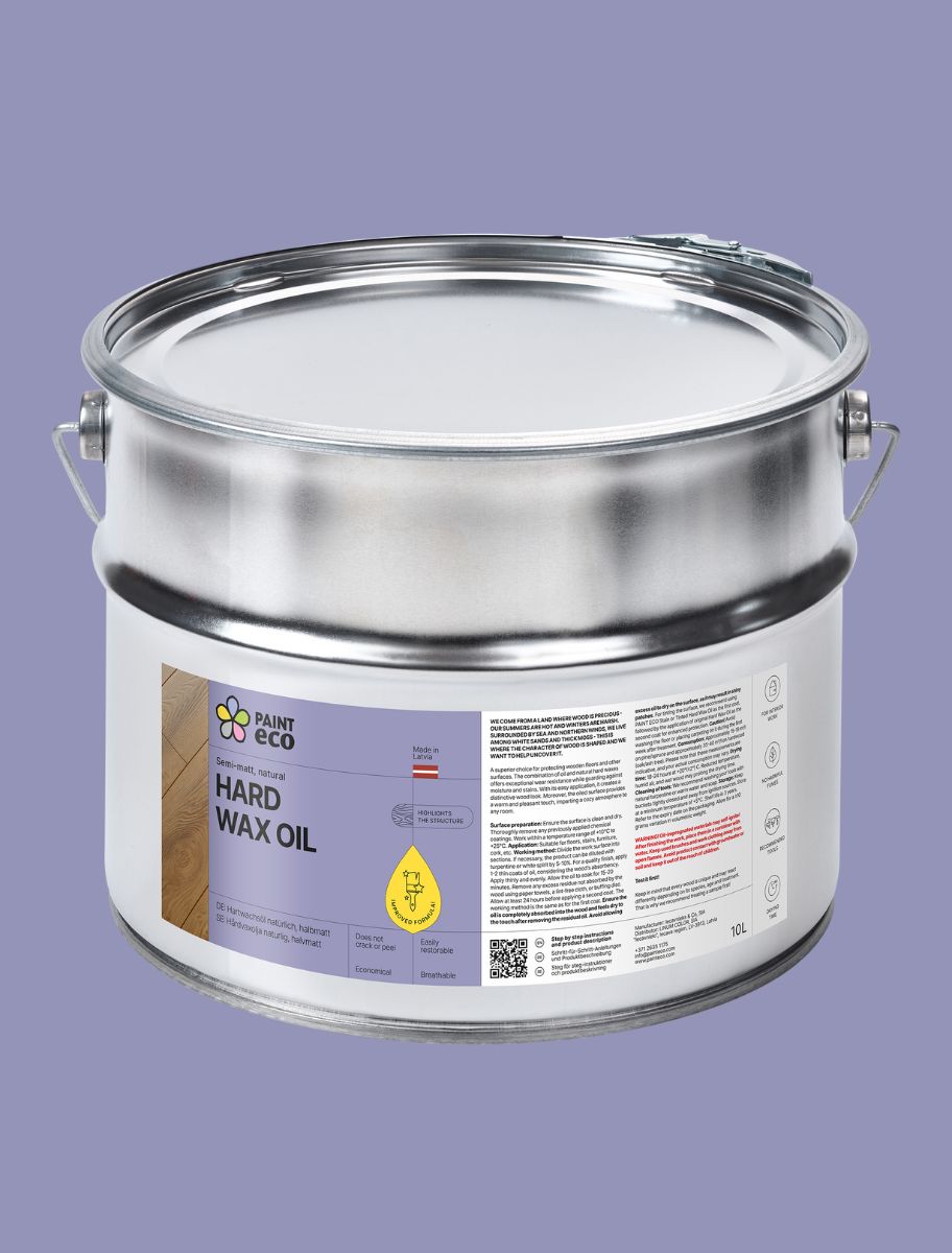 Semi-matt, natural HARD WAX OIL 10L volume