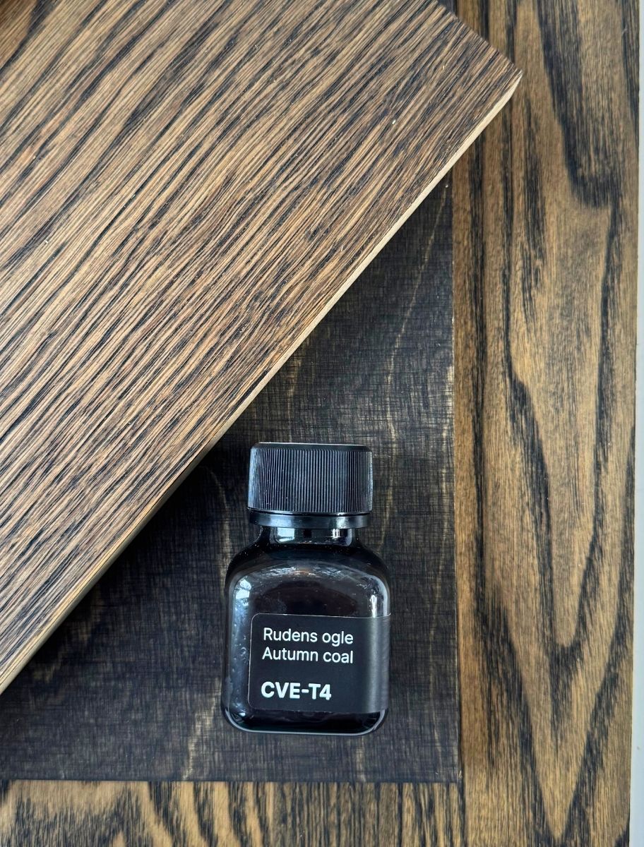 Small sample bottle of Paint Eco Tinted Hard Wax Oil CVE-T4 Autumn coal