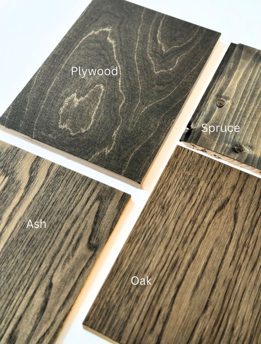 Close-up of a darker wooden surface finished with Paint Eco Tinted Hard Wax Oil