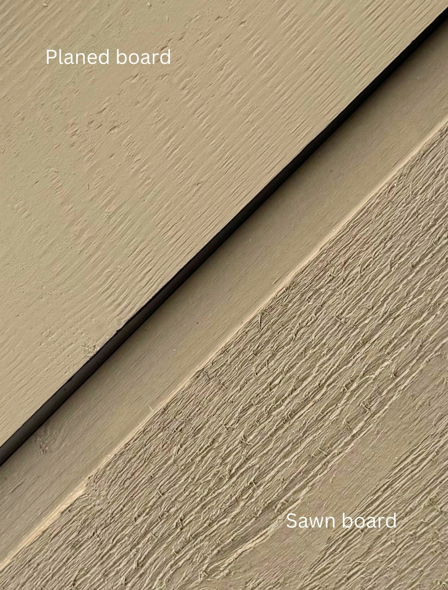 Wooden surface painted with Paint Eco linseed oil-based paint in Olive KZA-6 color, highlighting the smooth finish and rich, natural tone suitable for both interior and exterior applications.