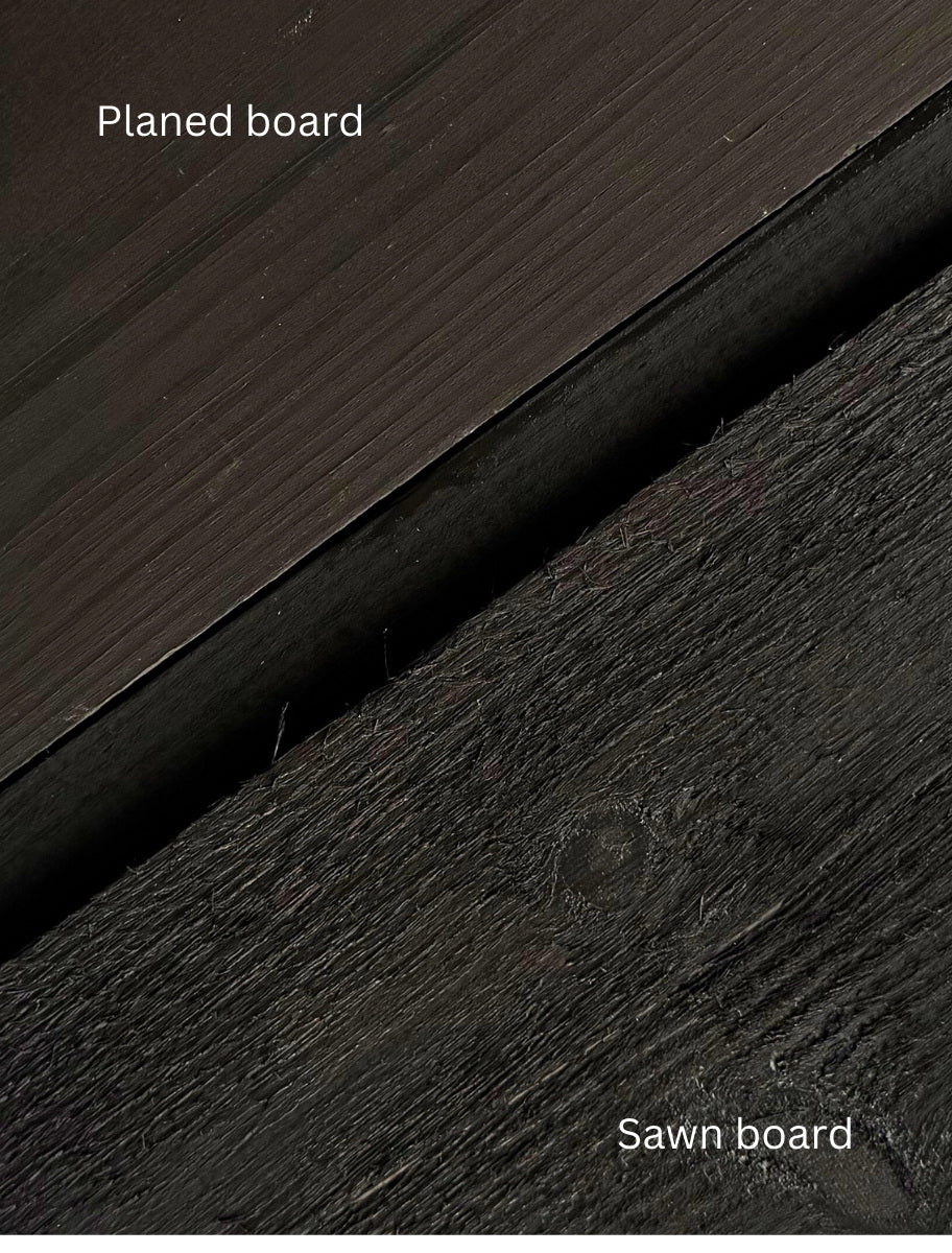 Wood surface with Paint Eco Linseed oil Paint in Starling KME-1 shade