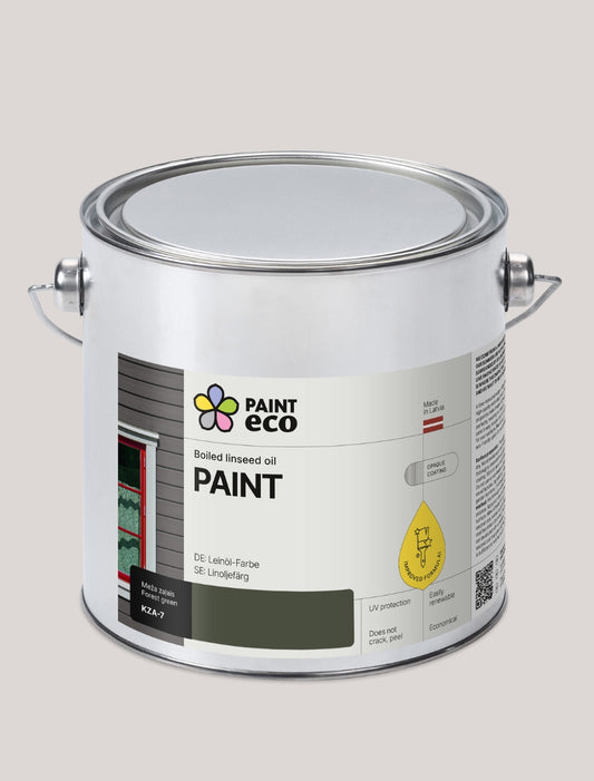 PaintEco Boiled linseed oil PAINT can in Forest green shade 2.5L size 